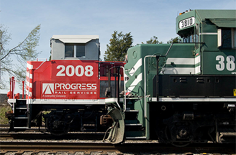 You can find more details on their website at: http://www.progressrail.com It was moved to CSX Atkinson Yard on April 26, 2009 for transport to Patterson, Ga. Looking at older photos of this unit online it appears that a couple of the units were switched out at Paducah as older photos show all the engine compartments in red.