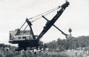 Shovel crosses the L&N's tracks.