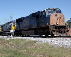 A southbound CSX intermodal train.